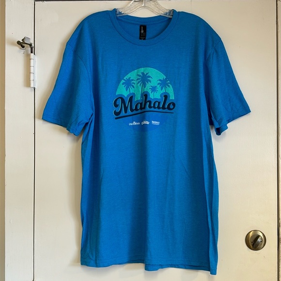 District Other - MAHALO Las Vegas California Fremont Mainstreet Station T-Shirt Blue Palm XL